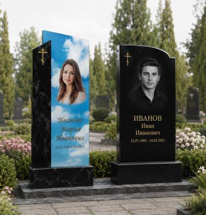 Памятник из стекла или гранита