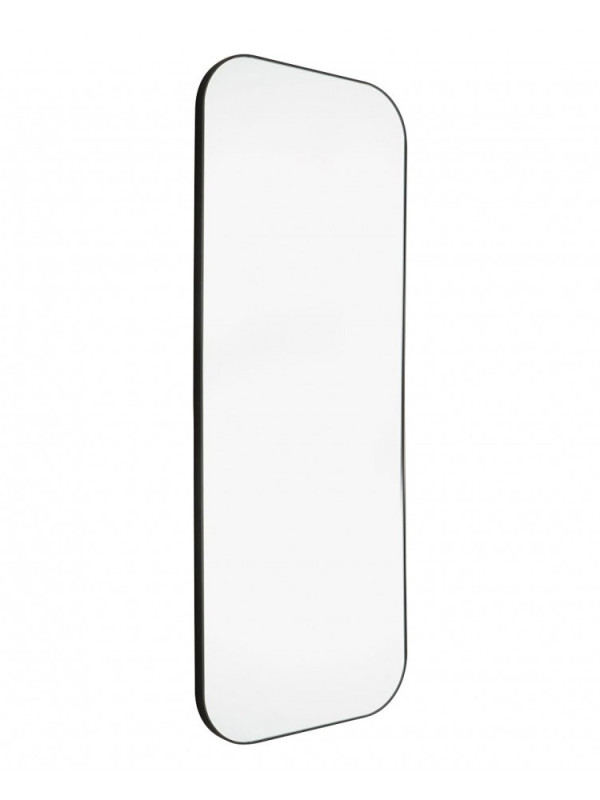 Дизайнерское настенное зеркало Glass Memory Evolve в металлической раме черного цвета